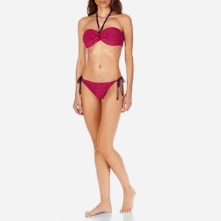 Donne Tops Grafico - Top bikini donna a fascia in spugna a righe, Ametista frontworn Donne Tops Grafico - Top bikini donna a fascia in spugna a righe, Ametista frontworn