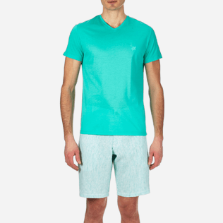 Homme AUTRES Uni - T-shirt en Coton mercerisé Homme Uni, Vert veronese supp1 Homme AUTRES Uni - T-shirt en Coton mercerisé Homme Uni, Vert veronese supp1