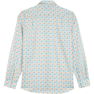 Imagen de Autros Estampado - Camisa de verano en gasa de algodón con estampado 2007 Snails unisex, Lazulii blue vista trasera Imagen de Autros Estampado - Camisa de verano en gasa de algodón con estampado 2007 Snails unisex, Lazulii blue vista trasera