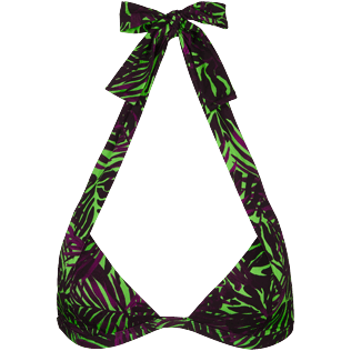 Picture of Women Halter Printed - Women Halter Bikini Top Madrague, Grass green front view Picture of Women Halter Printed - Women Halter Bikini Top Madrague, Grass green front view