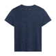 Men Others Solid - Unisex Linen Jersey T-Shirt Solid, Navy heather back view