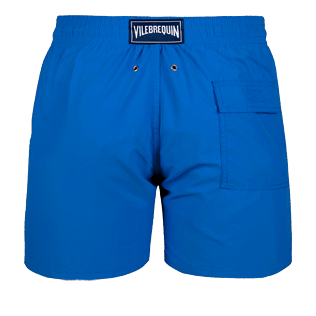 Men Classic Solid - Men Swim Trunks Solid, Sea blue back view