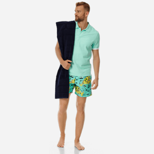 Homme AUTRES Uni - Polo en Piqué de Coton Homme Uni, Menthe supp2 Homme AUTRES Uni - Polo en Piqué de Coton Homme Uni, Menthe supp2