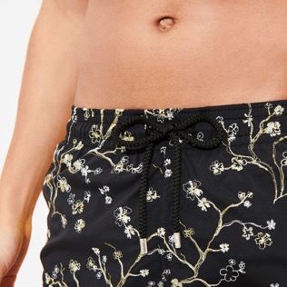 Picture of Men Classic Embroidered - Men Swim Trunks Embroidered Cherry Blossom - Limited Edition, Black details view 1 Picture of Men Classic Embroidered - Men Swim Trunks Embroidered Cherry Blossom - Limited Edition, Black details view 1
