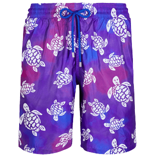 Hombre Clásico largon Estampado - Bañador largo con estampado 1991 Original Turtles para hombre, Mar azul front Hombre Clásico largon Estampado - Bañador largo con estampado 1991 Original Turtles para hombre, Mar azul front