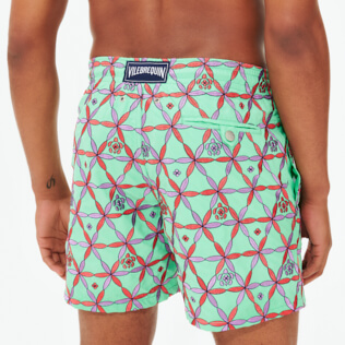 Picture of Men Classic Embroidered - Men Swim Trunks Embroidered Indian Ceramic - Limited Edition, Cardamom details view 1 Picture of Men Classic Embroidered - Men Swim Trunks Embroidered Indian Ceramic - Limited Edition, Cardamom details view 1