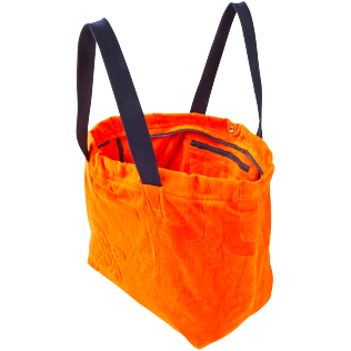 Andere Uni - Große Einfarbige Jacquard-Strandtasche aus Frottee, Medlar backworn Andere Uni - Große Einfarbige Jacquard-Strandtasche aus Frottee, Medlar backworn