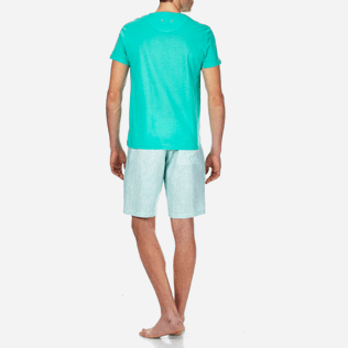 Homme AUTRES Uni - T-shirt en Coton mercerisé Homme Uni, Vert veronese backworn Homme AUTRES Uni - T-shirt en Coton mercerisé Homme Uni, Vert veronese backworn