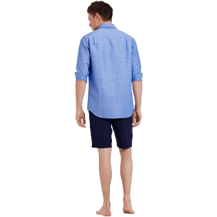 Men Others Solid - Men Cotton Linen Shirt Solid, Neptune blue supp4 Men Others Solid - Men Cotton Linen Shirt Solid, Neptune blue supp4