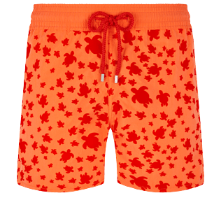 Men Others Magic - Men Swim Trunks Turtles In The Sky Flocked, Guava front view