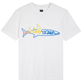 Hombre Autros Estampado - Camiseta de algodón con tiburón de Vilebrequin para hombre - Vilebrequin x JCC+ - Edición limitada, Blanco vista frontal