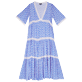 Damen Andere Bedruckt - Ikat Medusa Kleid für Damen, Weiss Vorderansicht