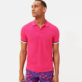 Hombre Autros Liso - Polo en piqué de algodón de color liso para hombre, Shocking pink frontworn Hombre Autros Liso - Polo en piqué de algodón de color liso para hombre, Shocking pink frontworn