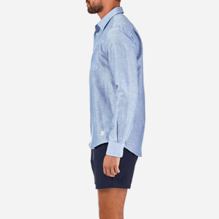Herren Hemden Grafisch - Gestreiftes Leinenhemd, Jeans blue supp3 Herren Hemden Grafisch - Gestreiftes Leinenhemd, Jeans blue supp3