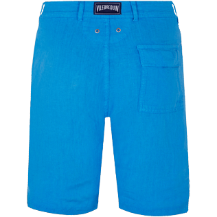 Hombre Autros Liso - Bermudas de corte recto en lino de color liso para hombre, Atoll back Hombre Autros Liso - Bermudas de corte recto en lino de color liso para hombre, Atoll back