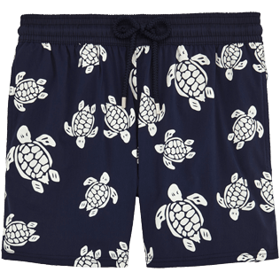 Men Stretch classic Printed - Turtles Glow in the Dark Superflex Swim shorts, Navy front Men Stretch classic Printed - Turtles Glow in the Dark Superflex Swim shorts, Navy front