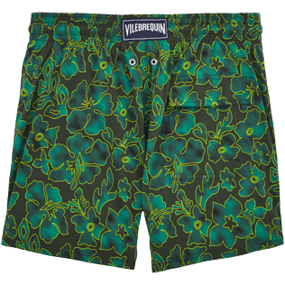 Hombres Corte Clásico Estampado - Bañador Superflex con estampado Natural Flowers, Aceituna back Hombres Corte Clásico Estampado - Bañador Superflex con estampado Natural Flowers, Aceituna back