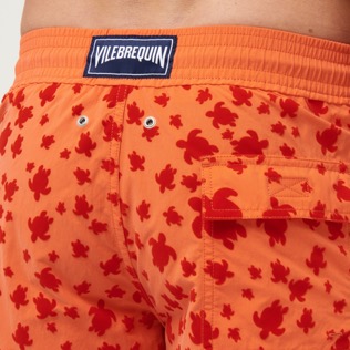 Men Others Magic - Men Swim Trunks Turtles In The Sky Flocked, Guava details view 2