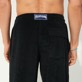 Men Others Solid - Unisex Terry Jacquard Elastic Belt Pants, Black details view 8