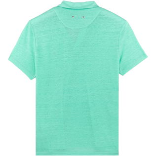 Men Others Solid - Men Linen Jersey Polo Shirt Solid, Mint back Men Others Solid - Men Linen Jersey Polo Shirt Solid, Mint back