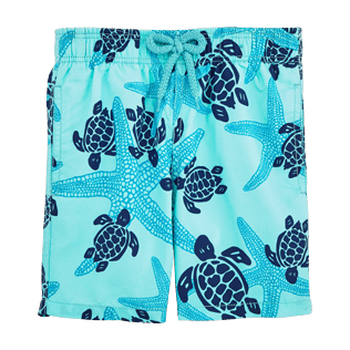 Garçons Classique Moorea Imprimé - Maillot de bain Starlettes & Turtles, Lagon front Garçons Classique Moorea Imprimé - Maillot de bain Starlettes & Turtles, Lagon front
