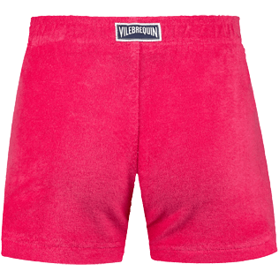 Niñas Autros Liso - Pantalón corto en tejido terry liso para niña, Grosella back Niñas Autros Liso - Pantalón corto en tejido terry liso para niña, Grosella back