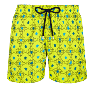 Hombre Bordados Bordado - Bañador con bordado Squad Turtles para hombre - Edición Limitada, Chartreuse front Hombre Bordados Bordado - Bañador con bordado Squad Turtles para hombre - Edición Limitada, Chartreuse front