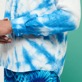 Hombre Autros Estampado - Camisa de lino con estampado Spirales Tie & Dye para hombre, Cielo azul detalles vista 2