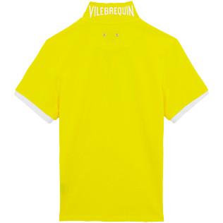 Hombre Autros Liso - Polo en piqué de algodón de color liso para hombre, Safran back Hombre Autros Liso - Polo en piqué de algodón de color liso para hombre, Safran back