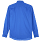 Hombre Autros Liso - Camisa en gasa de algodón de color liso unisex, Mar azul vista trasera