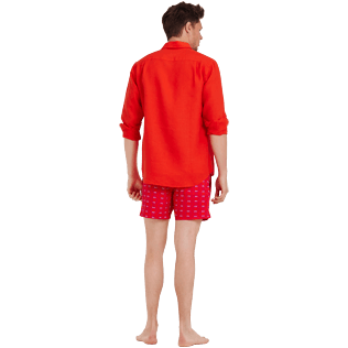 男款 Others Solid - 男士纯色亚麻衬衫, Medicis red supp4 男款 Others Solid - 男士纯色亚麻衬衫, Medicis red supp4