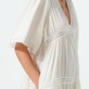 Damen Andere Uni - Mittellanges Solid Kleid aus Baumwolle für Damen, Chalk Details Ansicht 1