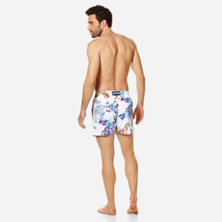 Hombre Clásico stretch Estampado - Bañador elástico con estampado Watercolor Turtles para hombre, Blanco backworn Hombre Clásico stretch Estampado - Bañador elástico con estampado Watercolor Turtles para hombre, Blanco backworn