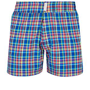 Men Flat belts Graphic - Men Short Flat Belt Stretch Swim Trunks Carreaux multicolores, Kerala front Men Flat belts Graphic - Men Short Flat Belt Stretch Swim Trunks Carreaux multicolores, Kerala front