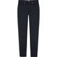 Women Others Solid - Women Stretch Cotton Satin Pants, Navy front view