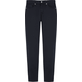 Women Others Solid - Women Stretch Cotton Satin Pants, Navy front view Women Others Solid - Women Stretch Cotton Satin Pants, Navy front view