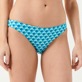 Women Classic brief Printed - Women Bikini Bottom Midi Brief Micro Waves, Lazulii blue details view 2