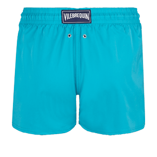 Uomo Classico corto Unita - Costume da bagno corto uomo stretch e aderente a tinta unita, Blu curacao back Uomo Classico corto Unita - Costume da bagno corto uomo stretch e aderente a tinta unita, Blu curacao back