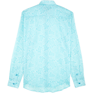Camicie Stampato - Camicia unisex in voile di cotone Hypnotic Turtles, Laguna back Camicie Stampato - Camicia unisex in voile di cotone Hypnotic Turtles, Laguna back