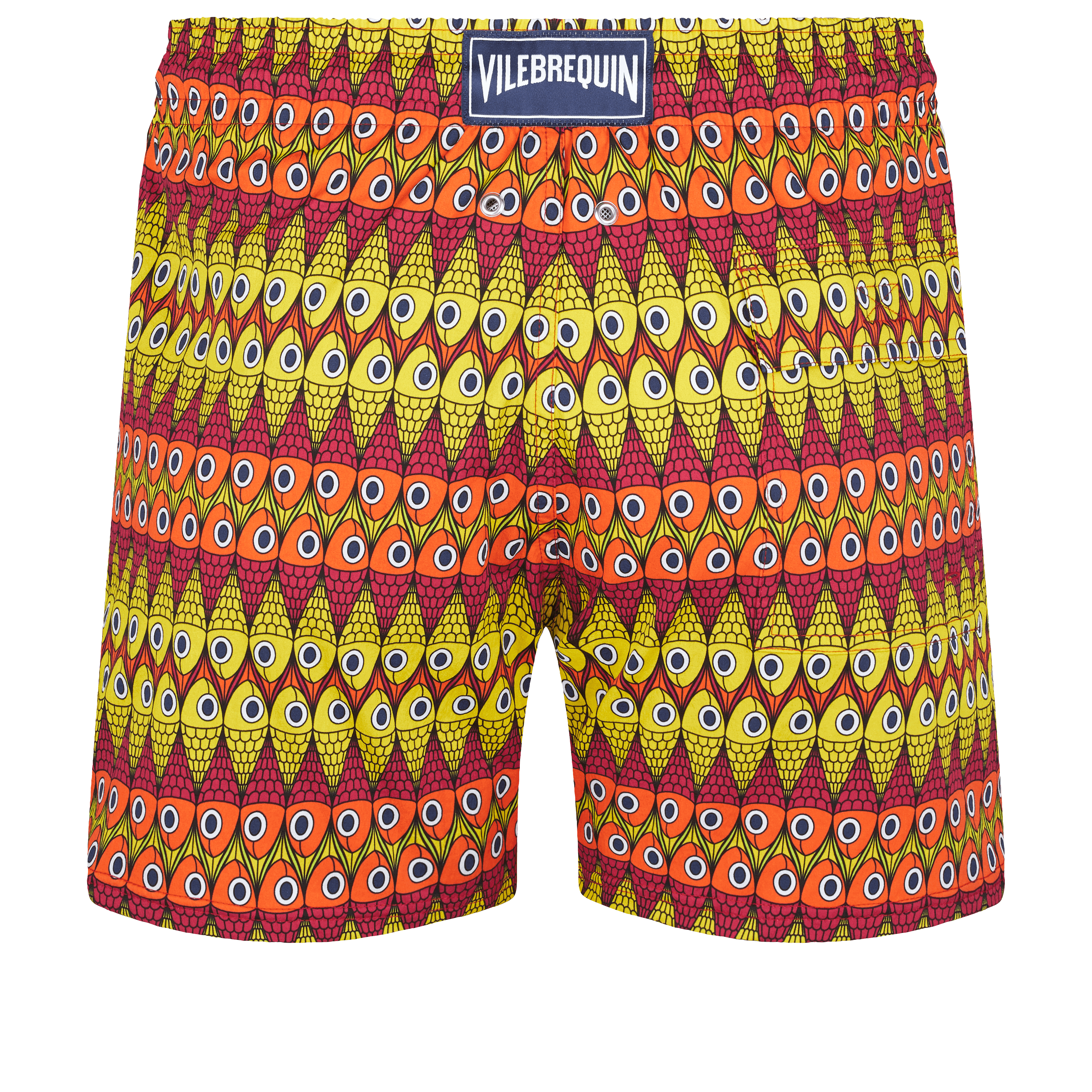 Men Stretch Short Swim Trunks Fish on Line Vilebrequin