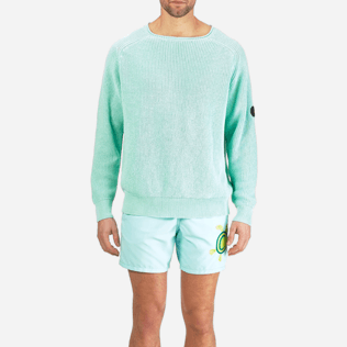 Men Others Solid - Men Cotton Linen Pullover Solid, Lagoon supp1 Men Others Solid - Men Cotton Linen Pullover Solid, Lagoon supp1
