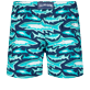 Men Others Printed - Men Swim Shorts Requins 3D, Navy back view