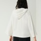 Women Others Solid - Women Terry Jacquard Sweatshirt, Chalk back worn view