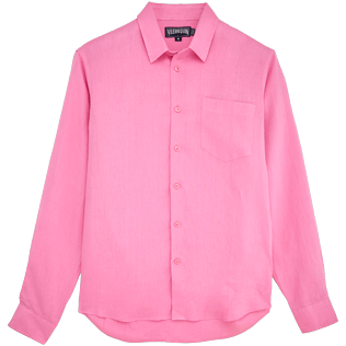 Homme AUTRES Uni - Chemise en Lin Homme Unie, Jacinthe front Homme AUTRES Uni - Chemise en Lin Homme Unie, Jacinthe front