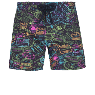 Boys Others Printed - Boys Swim Trunks 1989 Passeport Please !, Navy front view