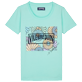 Donna Altri Stampato - T-shirt donna in cotone Marguerites, Laguna vista frontale