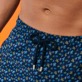 Men Fitted Printed - Men Short Swim Trunks Micro Tortues Rainbow, Navy details view 3