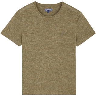 Men Others Solid - Men Linen Jersey T-Shirt Solid, Heather sycamore front Men Others Solid - Men Linen Jersey T-Shirt Solid, Heather sycamore front