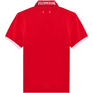 Homme AUTRES Uni - Polo en Piqué de Coton Homme Uni, Rouge laque back Homme AUTRES Uni - Polo en Piqué de Coton Homme Uni, Rouge laque back