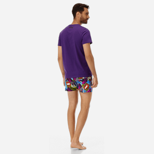 Hombre Autros Estampado - Camiseta de algodón con estampado Queen Tour para hombre, Zinzolin backworn Hombre Autros Estampado - Camiseta de algodón con estampado Queen Tour para hombre, Zinzolin backworn
